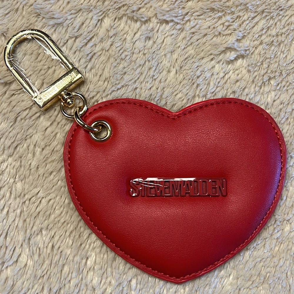 STEVE MADDEN Heart & Mirror Bag Charm